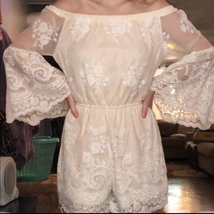 jealous tomato lace romper